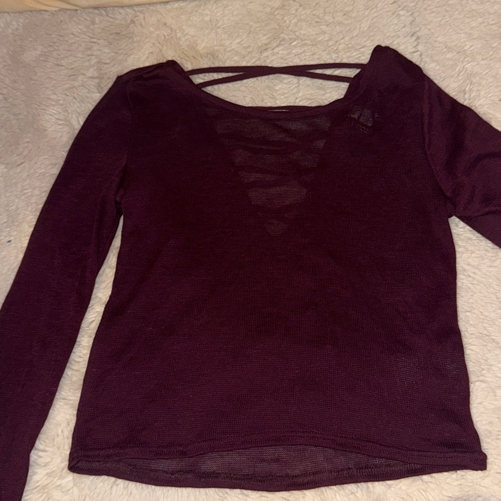 H&M Dark Purple Long Sleeve Top